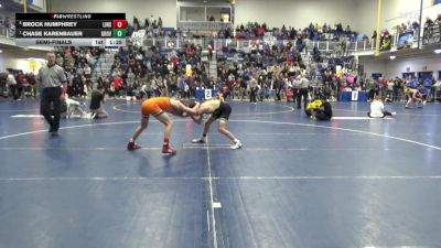 114 lbs Semifinal - Brock Humphrey, Linsly School-WV vs Chase Karenbauer, Grove City