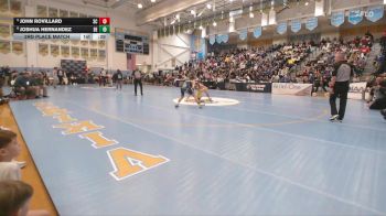 144 lbs 3rd Place Match - John Rovillard, Sussex Central H S vs Joshua Hernandez, Delcastle H S