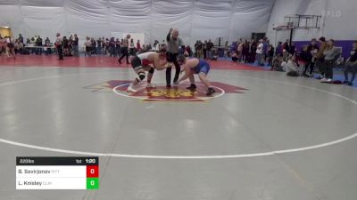 220 lbs Final - Burkhon Sovirjonov, Pittsburgh vs Landon Knisley, Claysburg