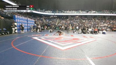 6A 175 lbs 3rd Place Match - Bryson Mabe, West Brunswick High School vs Jordan Warren, Southeast Guilford High School