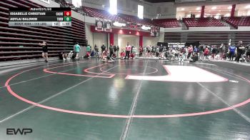 110 lbs Quarterfinal - Issabelle Christian, Cache High School Girls vs Adylai Baldwin, Tonkawa High School Girls
