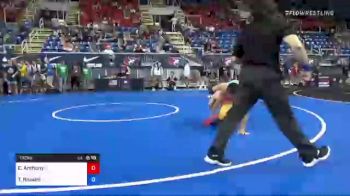 132 lbs Consi Of 32 #1 - Elijah Anthony, Indiana vs Tyler Rossini, New York