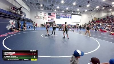 120 lbs Quarterfinal - Seth Miller, Carey Jr High vs Chase Reese, Douglas Middle School