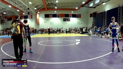 106 lbs Quarterfinal - Matthew Brummett, Williamsburg Wrestling Club vs Takoda Parker, Machine Shed