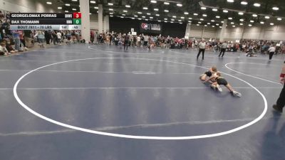 70 lbs Champ. Rd Of 64 - GeorgeLomax Porras, Savage House Wrestling Club vs Dax Thomann, Hawkeye Wrestling Academy