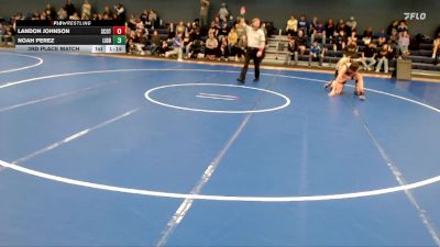 126 lbs 3rd Place Match - Landon Johnson, Scottsbluff vs Noah Perez, Liberty North