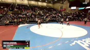 129 lbs Cons. Round 2 - Ben Hartung, Green Canyon vs Boston Gardiner, Maple Mountain High School