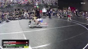 65 lbs Quarterfinals (8 Team) - Mitchell Waters, Kansas Anaconda vs Jaxson Peterson, Nebraska Blue