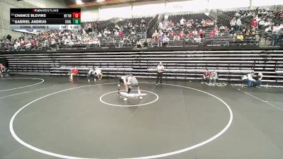 4A 150 lbs Cons. Round 2 - Chance Blevins, Mt View vs Gabriel Andrus, Desert Hills