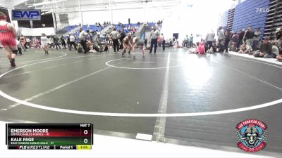 160 lbs Semis (4 Team) - Emerson Moore, Untouchables Purple vs Kale Page, East Kansas Eagles Gold