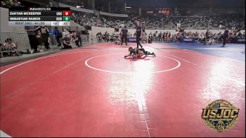 46 lbs Consi Of 16 #2 - ZaKyan McKeefer, Checotah Matcats vs Sebastian Ramos, Husky Wrestling Club