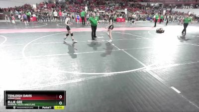 125 lbs Cons. Round 4 - Tenleigh Davis, Winneconne vs Ellie Gee, Warrior Youth Wrestling