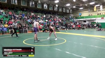 132 lbs Champ. Round 2 - Brandon Hottinger, Fremont Ross vs Nick Dent, Loveland