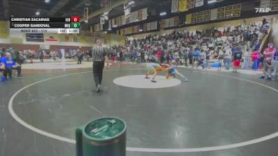 113 lbs Champ. Round 3 - Cooper Sandoval, McQueen vs Christian Zacarias, El Camino Real