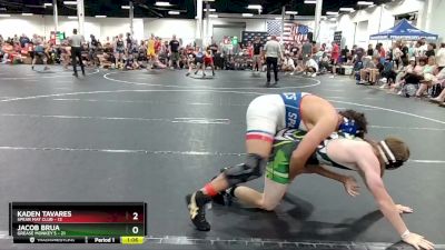 144 lbs Round 2 (6 Team) - Jacob Brua, Grease Monkey`s vs Kaden Tavares, Spear Mat Club