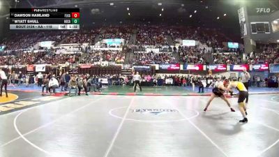 AA - 118 lbs Quarterfinal - Wyatt Shull, Helena Capital vs Dawson Hamland, Flathead (Kalispell)