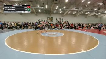 120 lbs Cons. Round 6 - Julia Schnell, Berthoud vs Rhys Bernier, Denver North