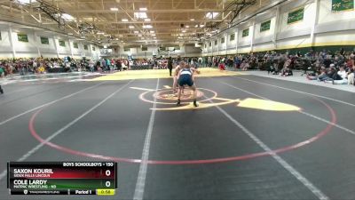 150 lbs Cons. Round 2 - Cole Lardy, MATPAC Wrestling - ND vs Saxon Kouril, Sioux Falls Lincoln