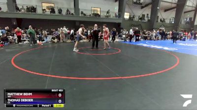 150 lbs Cons. Round 3 - Matthew Behm, WA vs Thomas DeBoer, CA