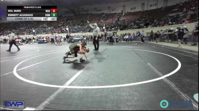 58 lbs Consi Of 8 #2 - Kol Burd, Weatherford Youth Wrestling vs Emmett Alvarado, Comanche Takedown Club