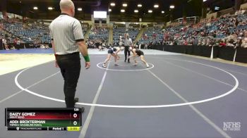 125 lbs Quarterfinal - Addi Broxterman, Topeka-Washburn Rural vs Daizy Gomez, Great Bend