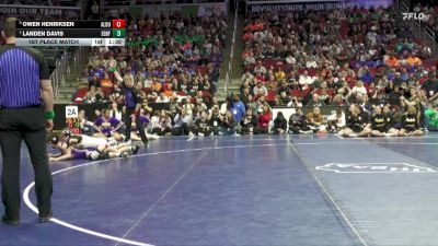 2A-144 lbs 1st Place Match - Landen Davis, Eddyville-Blakesburg-Fremont vs Owen Henriksen, Alburnett