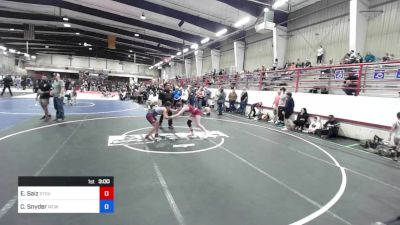 116 kg Quarterfinal - Emily Saiz, Stout Wrestling Academy vs CeJae Snyder, Mcwc