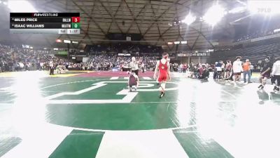 Boys 3A 150 lbs Quarterfinal - Isaac Williams, Mountlake Terrace vs Miles Price, Ballard