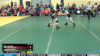 75 lbs Round 2 - Landon Kratt, Summit Wrestling Academy vs Coy Wilson, Grand Rapids Grapplers