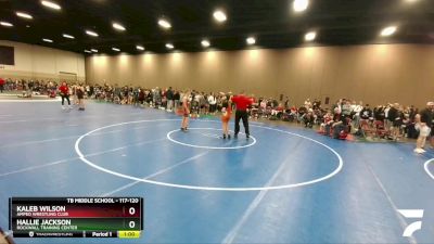 117-120 lbs Round 3 - Hallie Jackson, Rockwall Training Center vs Kaleb Wilson, Amped Wrestling Club