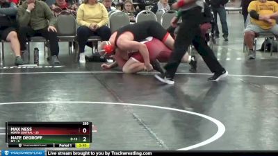 285 lbs Round 1 (16 Team) - Max Ness, North Central vs Nate DeGroff, RIT