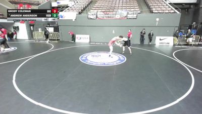 165 lbs Cons. Sub-semis - Andrew Anderson, Vacaville High School Wrestling vs Brody Coleman, Betsu Wrestling Club