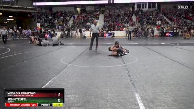 88 lbs Quarterfinal - Waylon Courtois, WR-Topeka Blue Thunder vs John Teufel, Derby