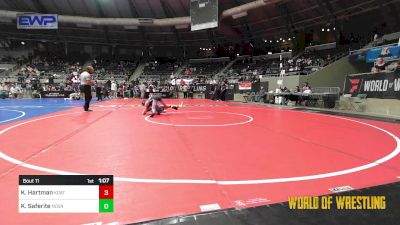 80 lbs Round Of 64 - Kolton Hartman, Kodiak Attack vs Kanoa Saferite, Nova Wrestling Club