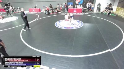 118 lbs Cons. Round 2 - Taylor McGuire, Nor Cal Take Down Wrestling Club vs Brooklyn Weimer, Frontier High School Wrestling
