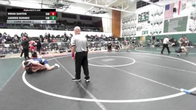 144 lbs Cons. Round 3 - Andres Burneo, Camarillo vs Brian Santos, Ramona (Riverside)