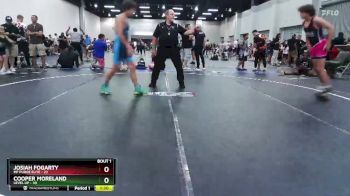 125 lbs Finals (2 Team) - Cooper Moreland, Level Up vs Josiah Fogarty, MF Purge Elite