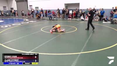 101 lbs Round 2 - Storey Cook, Anchor Kings Wrestling Club vs Claire Dyment, Bethel Freestyle Wrestling Club