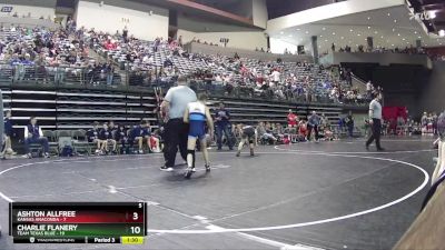 80 lbs Round 4 (6 Team) - Charlie Flanery, Team Texas Blue vs Ashton Allfree, Kansas Anaconda