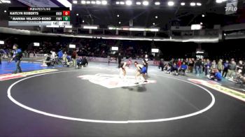 Girls 130 lbs Cons. Round 6 - Kaitlyn Roberts, Kent Meridian (Girls) vs Marina Velasco-Bono, Federal Way (Girls)