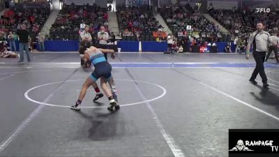 75 lbs Cons. Round 3 - Clara Girrens, Tiger vs LaNya Johnson, Hoisington Jr Cardinal Wrestling Club