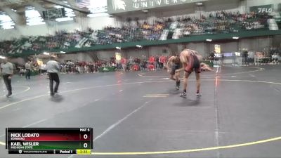 197 lbs Champ. Round 1 - Nick Lodato, Edinboro vs Kael Wisler, Michigan State