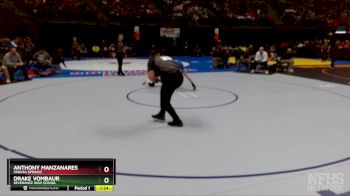 106-3A Quarterfinal - Anthony Manzanares, Pagosa Springs vs Drake VomBaur, Severance High School