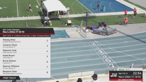 2026 AAU Junior Olympic Games - Youth Boys' 200m, Prelims 11 - Age 17-18