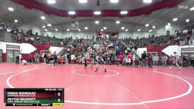 113 lbs Champ. Round 3 - Peyton Brummitt, Perry Meridian Wrestling Club vs Fabian Rodriguez, Southport Wrestling Club