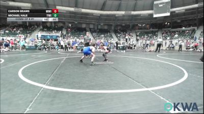 73 lbs Consi Of 8 #1 - Carson Beams, Mustang Bronco Wrestling Club vs Michael Hale, Talihina Youth Wrestling Club