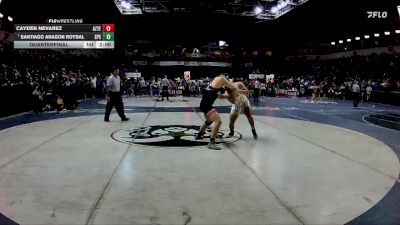 4A 172 lbs Quarterfinal - Santiago Aragon Roybal, St. Pius X vs Cayden Nevarez, Aztec