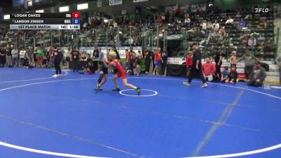 96 lbs 1st Place Match - Logan Oakes, Sebolt Wrestling Academy vs Landon Zinser, Moyer Elite