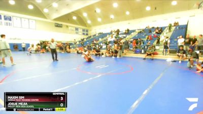 132 lbs Semifinal - Josue Mejia, Valley View High School vs Maxim Sim, World Team Training Center