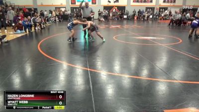 PW-17 lbs Round 3 - Hazen Longbine, Unattached vs Wyatt Webb, Iowa City